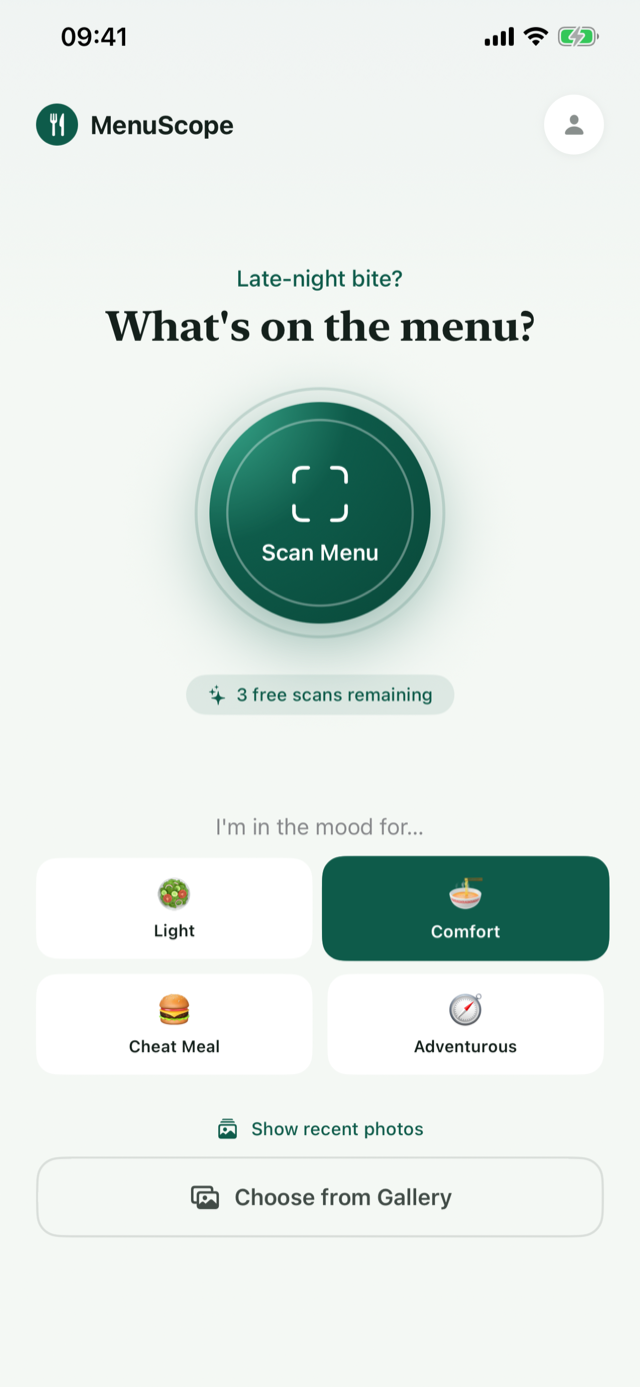 MenuScope screenshot